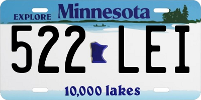 MN license plate 522LEI