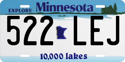 MN license plate 522LEJ