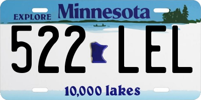 MN license plate 522LEL