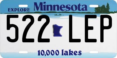 MN license plate 522LEP