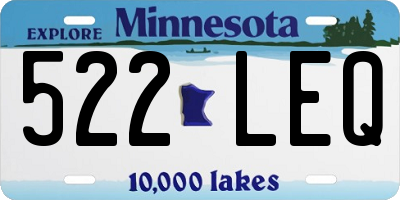 MN license plate 522LEQ