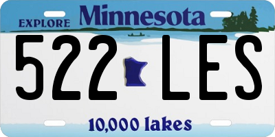 MN license plate 522LES