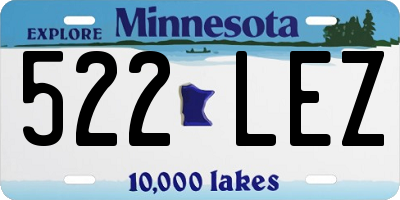 MN license plate 522LEZ