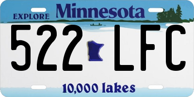 MN license plate 522LFC