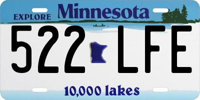 MN license plate 522LFE