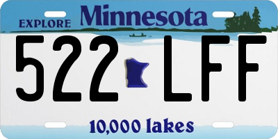 MN license plate 522LFF