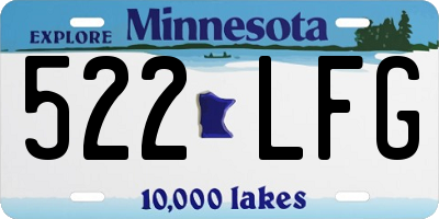 MN license plate 522LFG