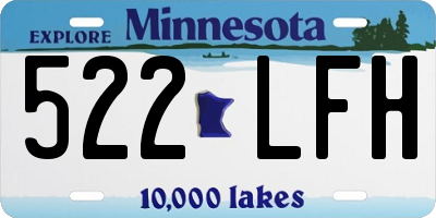 MN license plate 522LFH