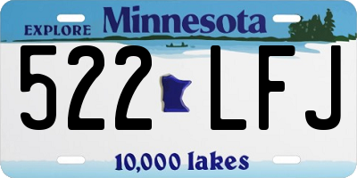 MN license plate 522LFJ