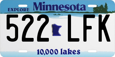 MN license plate 522LFK