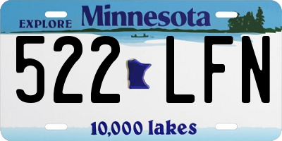 MN license plate 522LFN