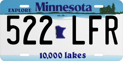MN license plate 522LFR