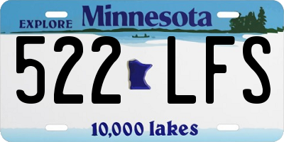 MN license plate 522LFS