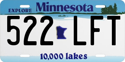 MN license plate 522LFT