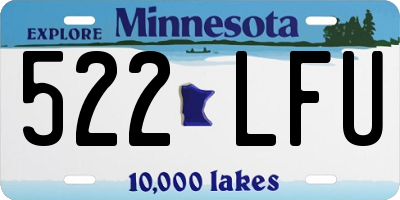 MN license plate 522LFU