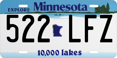 MN license plate 522LFZ