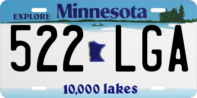 MN license plate 522LGA