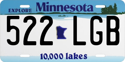MN license plate 522LGB