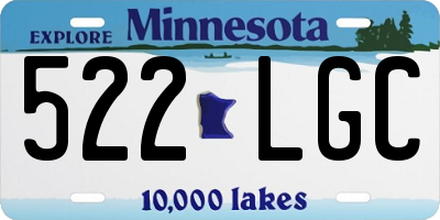 MN license plate 522LGC