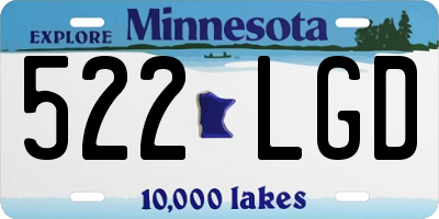MN license plate 522LGD