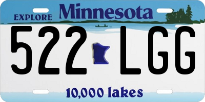 MN license plate 522LGG