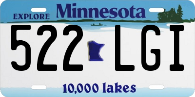 MN license plate 522LGI