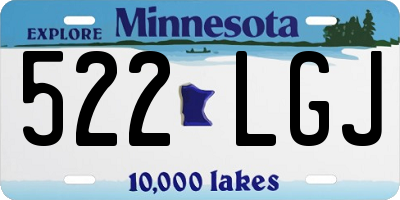 MN license plate 522LGJ