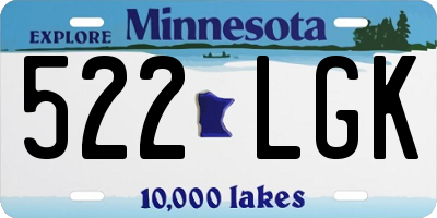 MN license plate 522LGK
