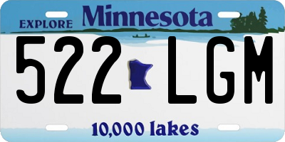 MN license plate 522LGM