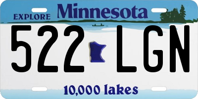 MN license plate 522LGN