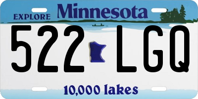MN license plate 522LGQ