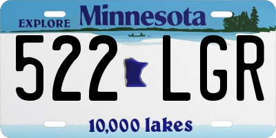 MN license plate 522LGR