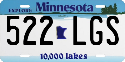 MN license plate 522LGS