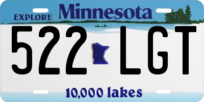 MN license plate 522LGT