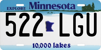 MN license plate 522LGU