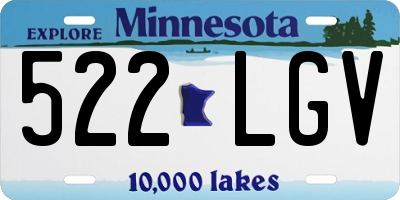 MN license plate 522LGV
