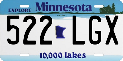 MN license plate 522LGX