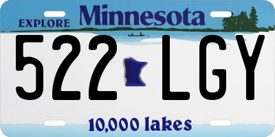 MN license plate 522LGY