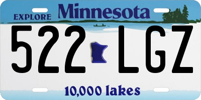 MN license plate 522LGZ