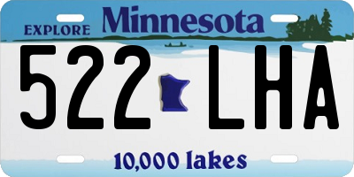 MN license plate 522LHA