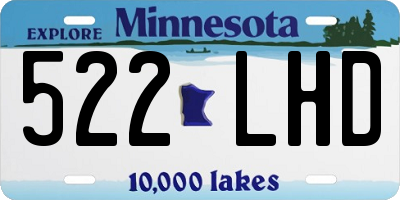 MN license plate 522LHD