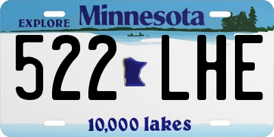 MN license plate 522LHE