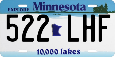 MN license plate 522LHF