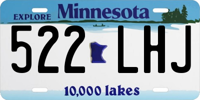 MN license plate 522LHJ