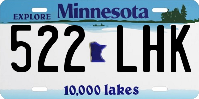 MN license plate 522LHK