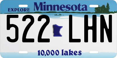 MN license plate 522LHN