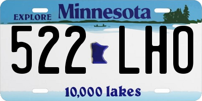 MN license plate 522LHO