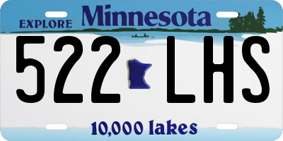MN license plate 522LHS