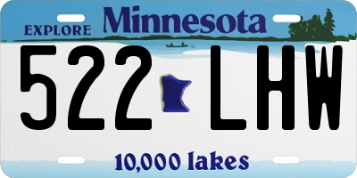 MN license plate 522LHW