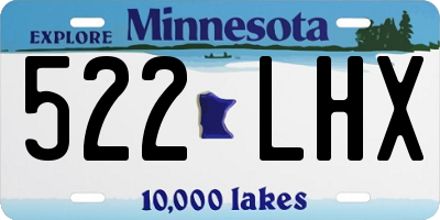 MN license plate 522LHX